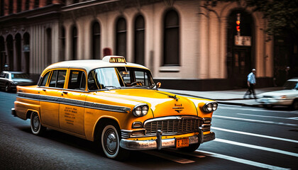 A NYC yellow cab - generative ai