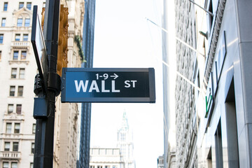 Street sign for Wall Street.