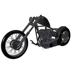 motorcycle isolated on white background
