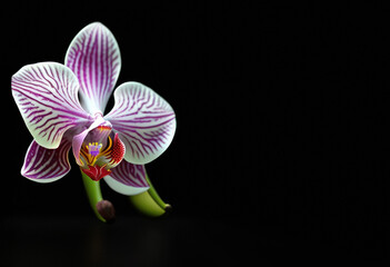 Orchid on a black background