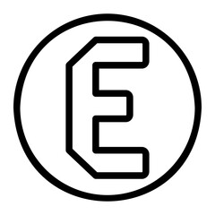 letter e icon