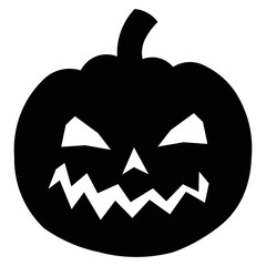 vector halloween pumpkin, halloween party minimalist symbol with transparent background