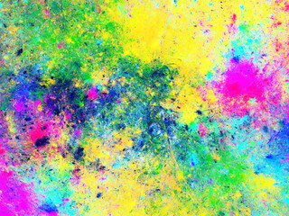 yellow and green abstract fractal background 3d rendering illustration