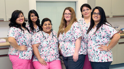 Group photo, medical professionals, women nurse - 580184428