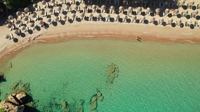 Beautiful Porto Zorro Azzurro beach on Zakynthos island, Ionian sea, Greece