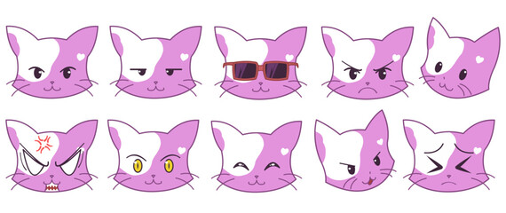 emoji cat set 1