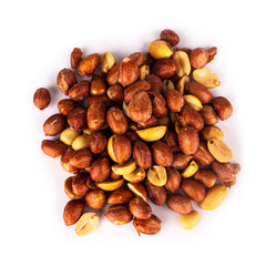 peanuts isolated on white background pile shell