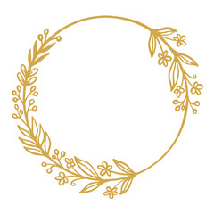 Golden frame wreath