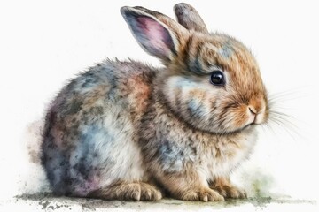 Obraz premium rabbit on a white