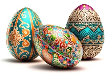 easter eggs in a row