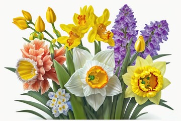 Naklejka na ściany i meble Happy Easter Spring Easter designs Spring Flowers