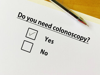 Fototapeta premium Questionnaire about bowel issues