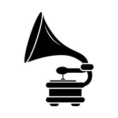 Gramophone icon. Simple illustration of gramophone vector trendy style on white background..eps