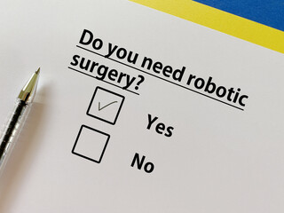 Fototapeta premium Questionnaire about bowel issues