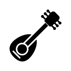 lute music icon, Vector Musical Instruments on white background
