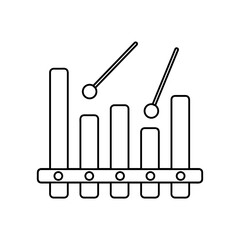marimba vector icon. Musical Instruments illustration on white background 