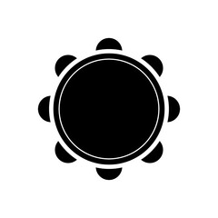 tambourine icon isolated sign symbol vector illustration Musical Instruments..eps
