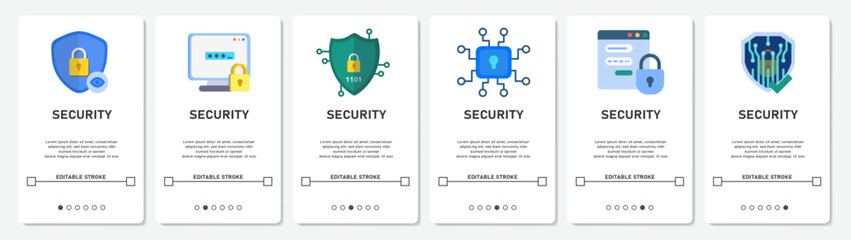 Shield Security With Padlock and Key Logo Banner Icon Menu