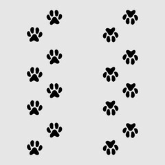  animal foot print vector flat illustration design..eps