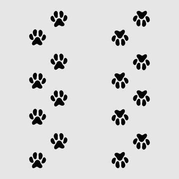  animal foot print vector flat illustration design..eps