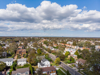 Fototapeta na wymiar Aerial view of Merrick, New York