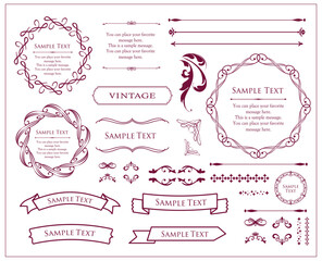 高級感のあるフレームデザイン。装飾デザインコレクション。