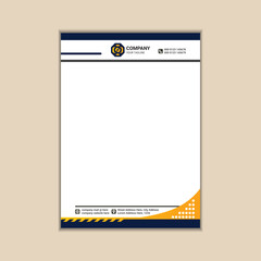 Naklejka premium Corporate business letterhead a4 size with bleed vector design