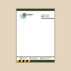 "Clean and Stylish A4 Letterhead Design for Companies"