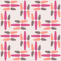 Spotted seamless pattern for decorating any surfaces or things. Timeless abstract ornament.