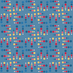 Spotted seamless pattern for decorating any surfaces or things. Timeless abstract ornament.