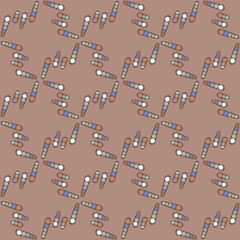 Spotted seamless pattern for decorating any surfaces or things. Timeless abstract ornament.