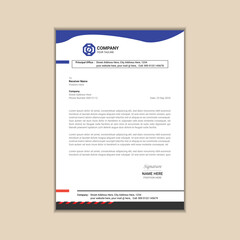 "Minimalistic Business Letterhead Design with Bleed"