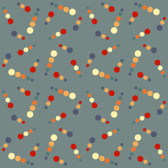Spotted seamless pattern for decorating any surfaces or things. Timeless abstract ornament.