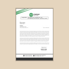 "Streamlined A4 Letterhead Vector Template"