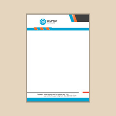 "Clean and Simple Corporate Letterhead Template"