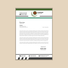 "Clean and Simple Corporate Letterhead Template"