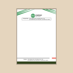 Modern corporate business letterhead simple and clean a4 size with bleed vector design