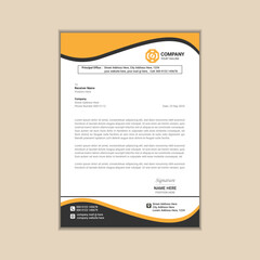 Modern corporate business letterhead simple and clean a4 size with bleed vector design