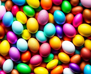 Obraz premium Chocolate, easter eggs - Illustration