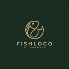 simple fish logo design luxury