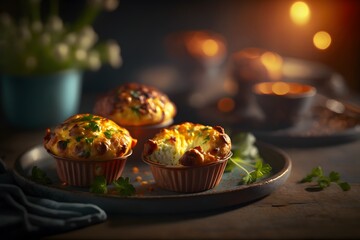 chorizo egg muffins created using AI Generative Technology