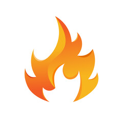fire vector illustration isolated on white background.