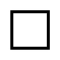 Black square frame line design transparant png