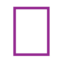 purple frame portrait mockup transparant background A4