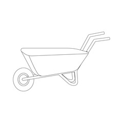 Fototapeta na wymiar wheelbarrow vector icon