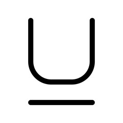editable underline text format vector icon. part of a big icon set family. perfect for web and app interfaces, presentations, infographics, etc