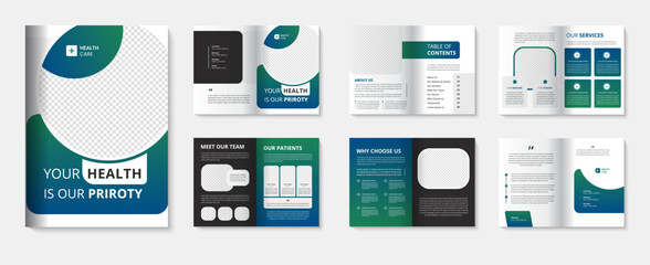 Medical brochure design and healthcare template