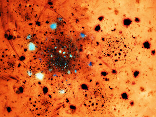 orange abstract fractal background 3d rendering illustration