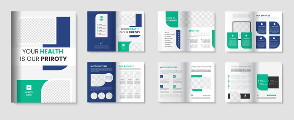Medical and healthcare brochure template design