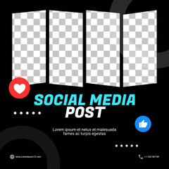 social media post template design